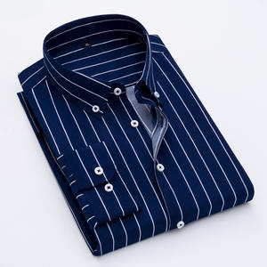 <span class=keywords><strong>Camicia</strong></span> <span class=keywords><strong>a</strong></span> Righe Sottili <span class=keywords><strong>a</strong></span> Maniche Lunghe da <span class=keywords><strong>Uomo</strong></span> RNSHANGER, Slim Fit, Casual Business, Traspirante, Elegante - Product Image 3