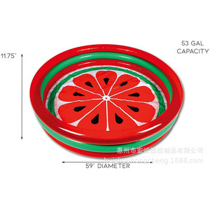 Inflatable Watermelon Pool For Kids 3-6 Years Old PVC Round Home Use - Product Image 3