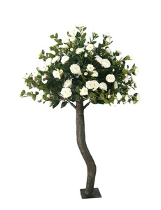 Centro de Mesa Artificial de Flores de Cerezo, Árbol de Cerezo Blanco Grande con Luces LED, Bonsái de Árboles de Lila con Luces, Árbol Japonés Rojo Artificial - Product Image 1