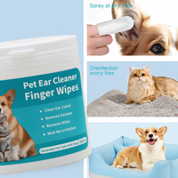 ODM 80 pièces doux Non-tissé jetable lingettes de toilettage pour animaux de compagnie ingrédients naturels sans alcool peut emballage