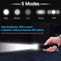 Lampe torche de chasse tactique LED L2 18650 aluminium étanche éclairage extérieur avec support de pistolet + interrupteur lampe rechargeable USB