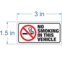 Autocollant personnalisé en vinyle auto-adhésif, interdiction de fumer et de vapoter, imperméable et amovible