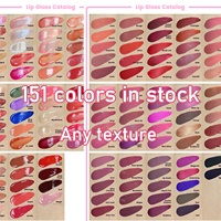 Brillo Labial de Marca Privada Disponible en Múltiples Tubos, 151 Opciones de Color, Impresión de Logotipo Personalizada, Más de 200 Tubos, Brillo Labial OEM