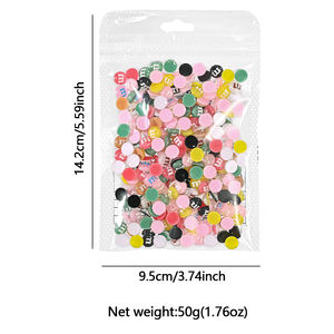 50G 8*8mm in resina di caramelle perline di cioccolato <span class=keywords><strong>M</strong></span> fagioli Cabochon Cabochon Nail Art charm miste decorazioni colorate per unghie - Product Image 6
