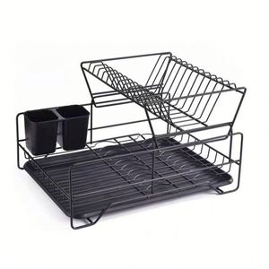 2 Tier <b>Dish</b> Drying <b>Rack</b> Roll up <b>Dish</b> Drying <b>Rack</b> Over the Sink Kitchen Storage <b>Rack</b> Shelf Holder - Product Image 5