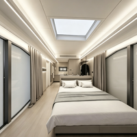 Maisonnette sur roues Royalstar X30 en acier, 30 m², maison préfabriquée modulaire en conteneur, design moderne, villa, bureau, appartement alimentée à l'énergie solaire