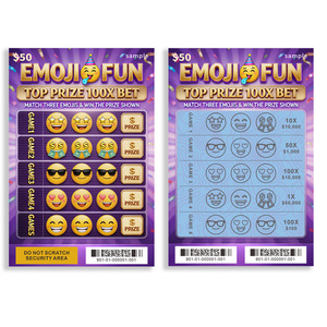 Customized DIY Funny Lottery Digital Printing Serial Numbers Big Prize Card Free Design Winning Scratch Lottery Card - Product Image 3