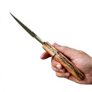 Cuchillo Desollador de Acero de Damasco de Calidad Premium con Mango Ergonómico y Funda de Cuero, Cuchillos Desolladores Personalizables OEM - Product Image 5