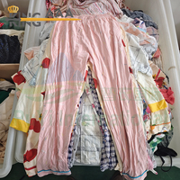 Piyama Katun Bekas Langsung dari Pabrik, Baju Tidur, Jubah, Celana Tidur, Atasan, Campuran Piyama Wanita, Bal Pakaian Bekas