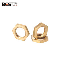 Nouvelle Écrou Hexagonale en Laiton de Haute Qualité 2025, Personnalisée, Normes ASME/ANSI B18.2.2 ASTM A194 Grade 2h, DIN934, Nickelée, pour Usage Industriel, Vente en Gros