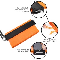 Outil de bricolage pour le travail du bois en gros Jauge de contour en plastique de 10 pouces avec règle d'angle pliable