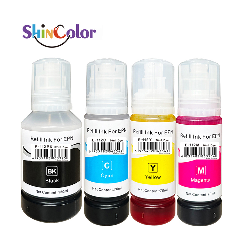 ShinColor 112 премиум-класса, совместимые с бутылками на водной основе, наборы для заправки красителей для принтеров Epson ECOTANK L15150 L15160