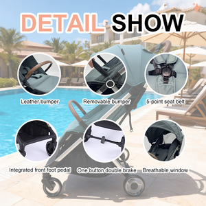 Système de voyage <span class=keywords><strong>trio</strong></span> OEM 2-en-1, poussette à pliage rapide avec poussette légère pliante portable pour bébé - Product Image 4