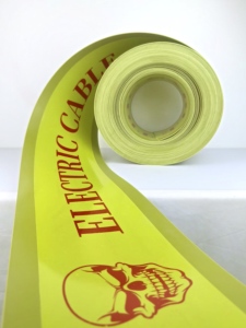 Nhà sản xuất bán hàng trực tiếp Vàng PE Chất liệu ngầm cảnh báo băng in thận trọng và nguy hiểm Băng - Product Image 3