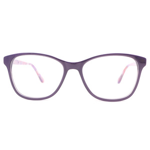 Monturas de gafas ópticas de acetato morado, montura completa, gafas para mujer, para uso diario y de moda. - Product Image 1