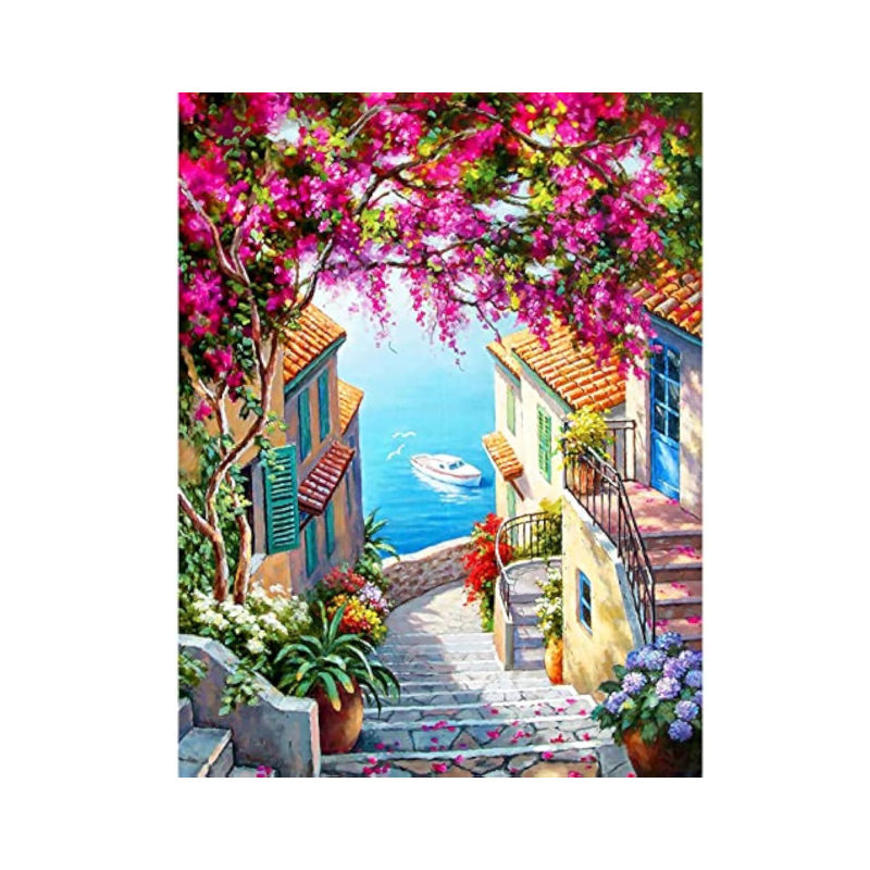 Pinturas de paisajes fáciles Arte de pared pintado a mano DIY - Main Image