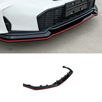 Lame avant sportive noire et rouge pour Honda Civic 2025 – Design sans cadre, séparateur de pare-chocs avant, accessoires de tuning