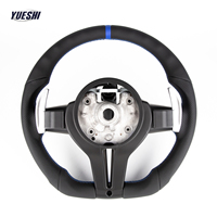 Volant sport bleu personnalisé en cuir pour BMW E70 E71 E83 E84 E85E81 E82 E87 E88 E89 E90 E91 E92 E93 entièrement en cuir
