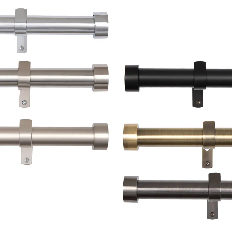 Fabricante Custom Material Metal Modern Rod E Acessórios Janela Decorativa Cortina Pólo