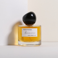 Flacon de parfum rond en verre vide de luxe, design personnalisé, 30 ml, 50 ml, 100 ml, avec boîte