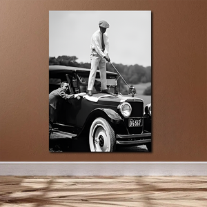 Vente en gros <span class=keywords><strong>de</strong></span> photos <span class=keywords><strong>de</strong></span> voitures vintage GOLF ANTIQUE, décoration murale imprimée <span class=keywords><strong>de</strong></span> photographies anciennes - Product Image 1