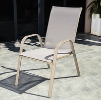 Ensemble de table et de chaises de salle à manger en aluminium pour cour d'hôtel en plein air, table basse, design moderne, imperméable, résistant aux UV, WPC patio