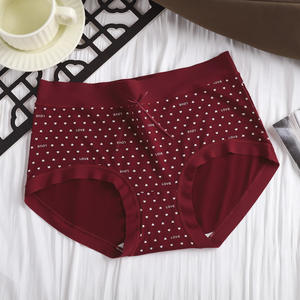 10A Antibakterielle Modal-Seide Rote Mittelhohe Taille Hochgeschnittene Bestickte Gestrickte Damenunterwäsche Neujahr Festlich Hochzeit Tierkreiszeichen-Jahr - Product Image 6