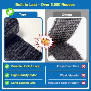 8 Bộ nhiệm vụ nặng nề 1.2x3.2 inch màu đen dính móc vòng Dải 3M cho VHB chịu nhiệt không thấm nước cho trong nhà ngoài trời an toàn - Product Image 2