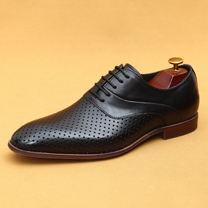Sandalias de Vestir, Zapatos Casuales de Negocios con Perforaciones, Zapatos Oxford de Cuero con Punta Cuadrada, Transpirables y Antideslizantes para Hombre, Verano - Product Image 6