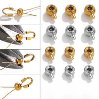 Perles de positionnement en acier inoxydable Hobbyworker, perles d'arrêt de positionnement, perles d'espacement, clip de fermeture pour la fabrication de bijoux, accessoires
