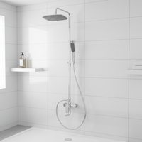 Ensemble de douche mural de luxe Momali avec eau chaude et froide, système de douche en laiton massif pour salle de bain d'hôtel