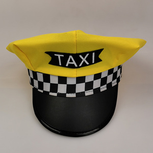 Sombrero Octágono de conductor de <span class=keywords><strong>taxi</strong></span> amarillo de fábrica Manwu, accesorio festivo para Cosplay y fiestas navideñas, sombreros de fiesta - Product Image 5