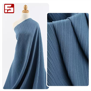 Striscia di tessuto Greige 56% poliestere 41% Rayon 3% Spandex tessuto grigio 2 vie tessuto elasticizzato increspato Crepe <span class=keywords><strong>camicie</strong></span> morbide per abiti - Product Image 3