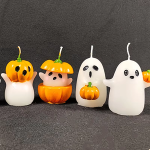 Bougie fantôme citrouille d'Halloween, bougie parfumée artisanale, décoration de maison pour les fêtes, article cadeau - Product Image 6