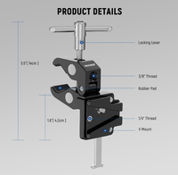 Support de batterie V-Lock NEEWER PS006 pour trépied et cardan, tige de 15 mm pour batteries V-Mount FXLION Sony NEEWER