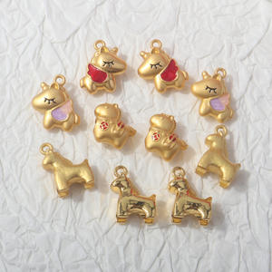 Venta directa de fábrica antiguo <span class=keywords><strong>Fa</strong></span> Sha Jin colgante de caballo de dibujos animados 2026 caballo del zodiaco Xiaomu Ma <span class=keywords><strong>Fu</strong></span> Ma Diy accesorios al por mayor - Product Image 5