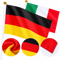 Drapeau portable en gros, personnalisé, en polyester imperméable, mini-drapeau de pays pour les fans de sport et les événements en plein air