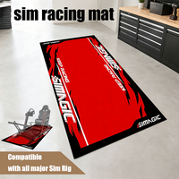 Tapis de sol durable pour simulateur de course, lavable en machine, en nylon avec dos en caoutchouc, pour cockpit de course
