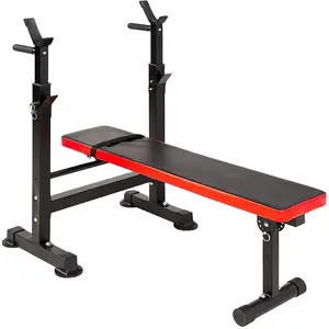 Verstelbare Gewicht Bench Stand Vouwen Fitness Workout Bankje Gewichtheffen Bench Met Verstelbare Bar Ondersteuning