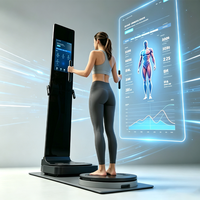 Pemindai Bentuk Tubuh 3D Komersial untuk Gym, Alat Pengukur Lingkar Tubuh, Layar Sentuh, Penyimpanan Data 360