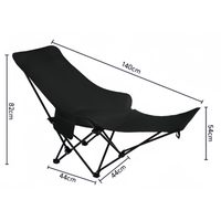 Chaise pliante réglable pour l'extérieur Chaise lunaire portable à quatre vitesses Pieds en métal Oxford pour jardin Camping inclinable Déjeuner inclinable