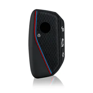 Funda de silicona para llave, accesorios, llavero para <span class=keywords><strong>BMW</strong></span> Serie <span class=keywords><strong>7</strong></span> 735i 740Li X7 X1 U11 2023 I7 G07 LCI XM - Product Image 3