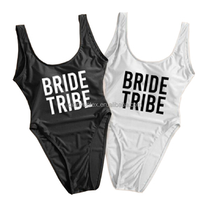 <span class=keywords><strong>Bañador</strong></span> de dama de honor de escuadrón de novia de una pieza para mujer con almohadilla - Product Image 2