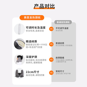 U-Shaped <b>Memory</b> Foam <b>Pillow</b> With Heating And Music For Neck Support Travel <b>Pillow</b> 22x20x21cm Adult Use - Product Image 2