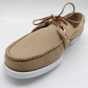 CXT,2025 Nuevos zapatos planos de cuero de gamuza para caminar diariamente Zapatos mocasines de color arena cómodos hechos a mano HSW095 - Product Image 6