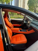 OEM Tesla Model Y Premium Leder Autositzbezüge Komplettset Passgenau Auto-Zubehör Sitzkissenbezug für Tesla Model Y