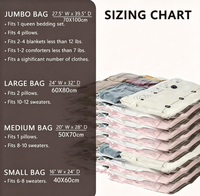 Sacs de rangement sous vide N-PA+PE, sacs de compression réutilisables pour vêtements, économiseurs d'espace pour la maison, le placard et les valises de voyage