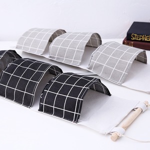 Bolsa de Almacenamiento Colgante de Pared con 3 Bolsillos, Diseño Geométrico Cuadrado, Ecológica, de Algodón y Lino, para Cocina y Hogar, Ahorra Espacio - Product Image 2