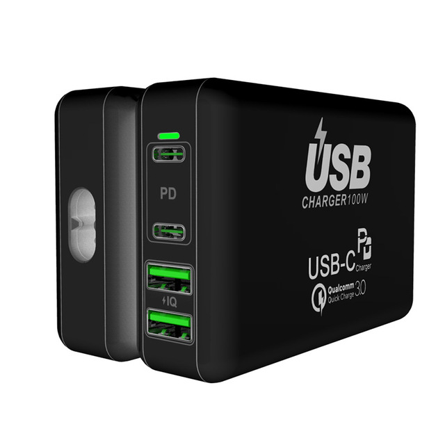 Fast Gan Charger CE FCC ROHS 4-Port USB C Multi Port Usb Charging Station Multifunction Chargers