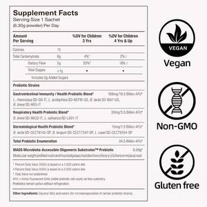 2-en-1 Prébiotiques quotidiens pour enfants + Probiotiques Supplément de soutien immunitaire à base d'enzymes pour la santé digestive - Product Image 3